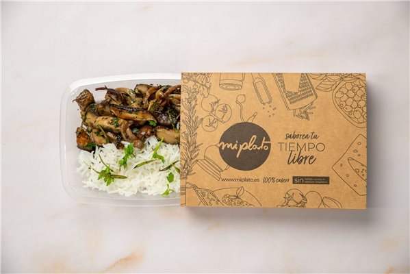 Salteado de setas al romero con arroz-detalle