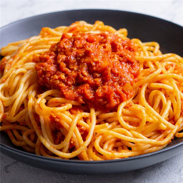Spaghetti a la boloñesa-detalle