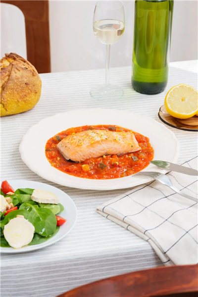 Suprema de salmón-lateral