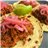 Tacos de cochinita pibil (guiso, tortillas, cebolla encurtida)-detalle