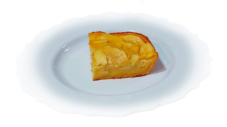 Tarta de manzana sin azúcar añadido con edulcorantes