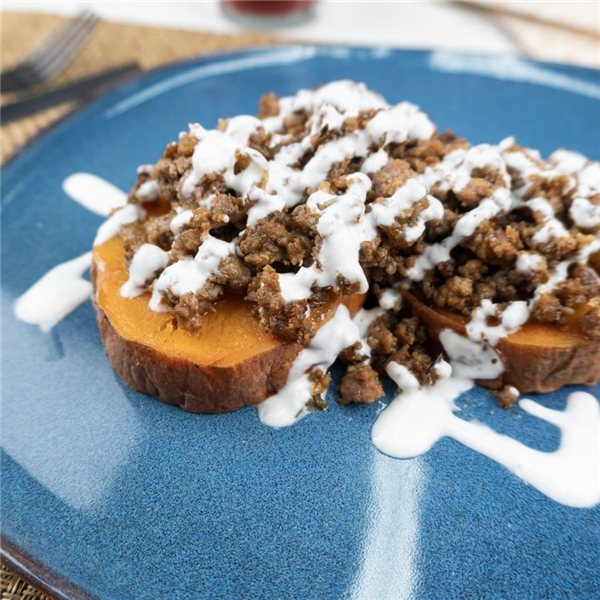 Ternera con boniato y salsa yogur-detalle
