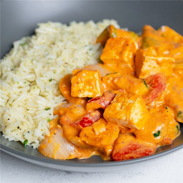 Curry rojo de verduras y tofu-lateral