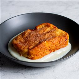 Torrija brioche con crema avainillada