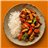 Wok de pavo con verduras ecológicas y arroz