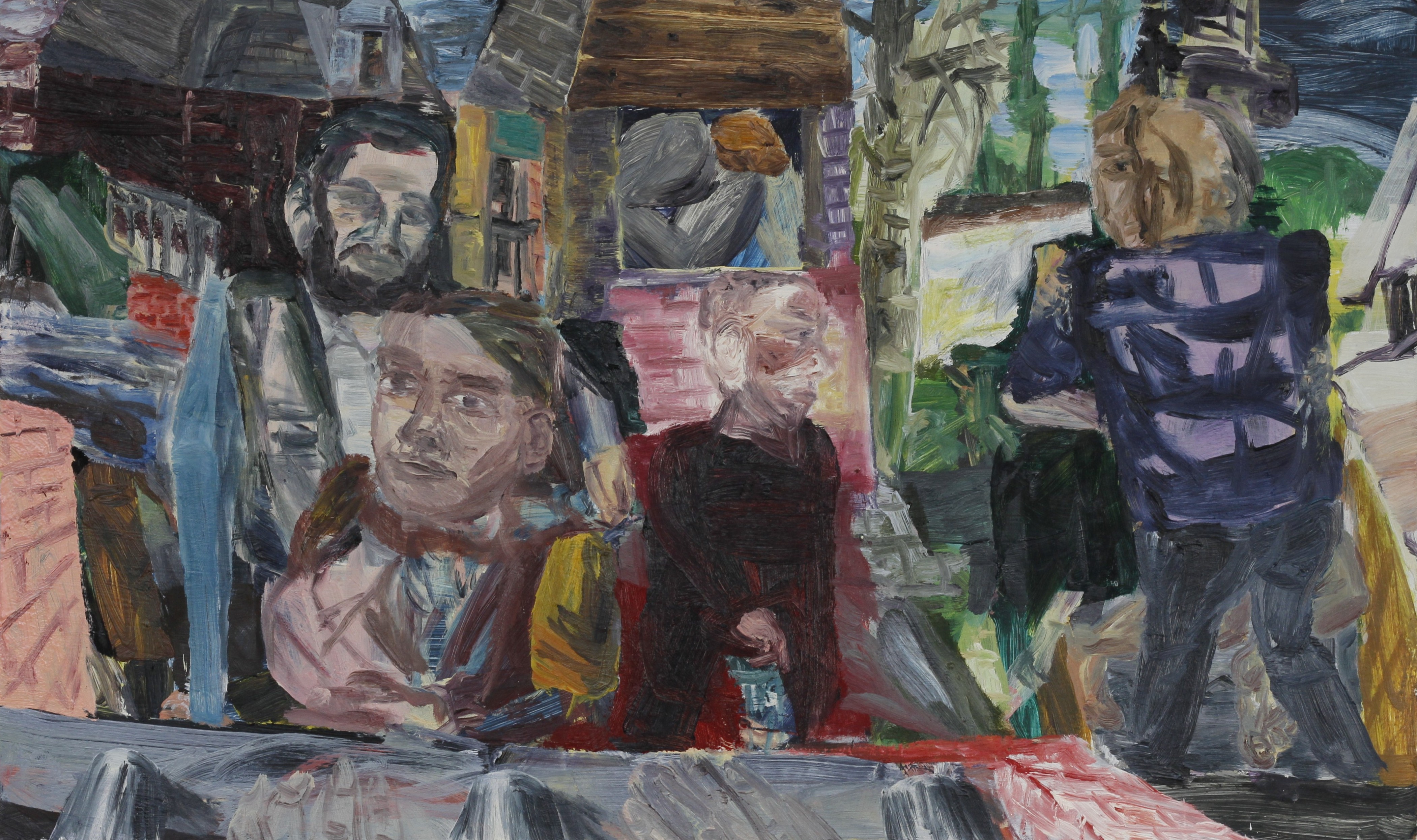 Wrestlers in a Landscape (Jacob and the Angel)