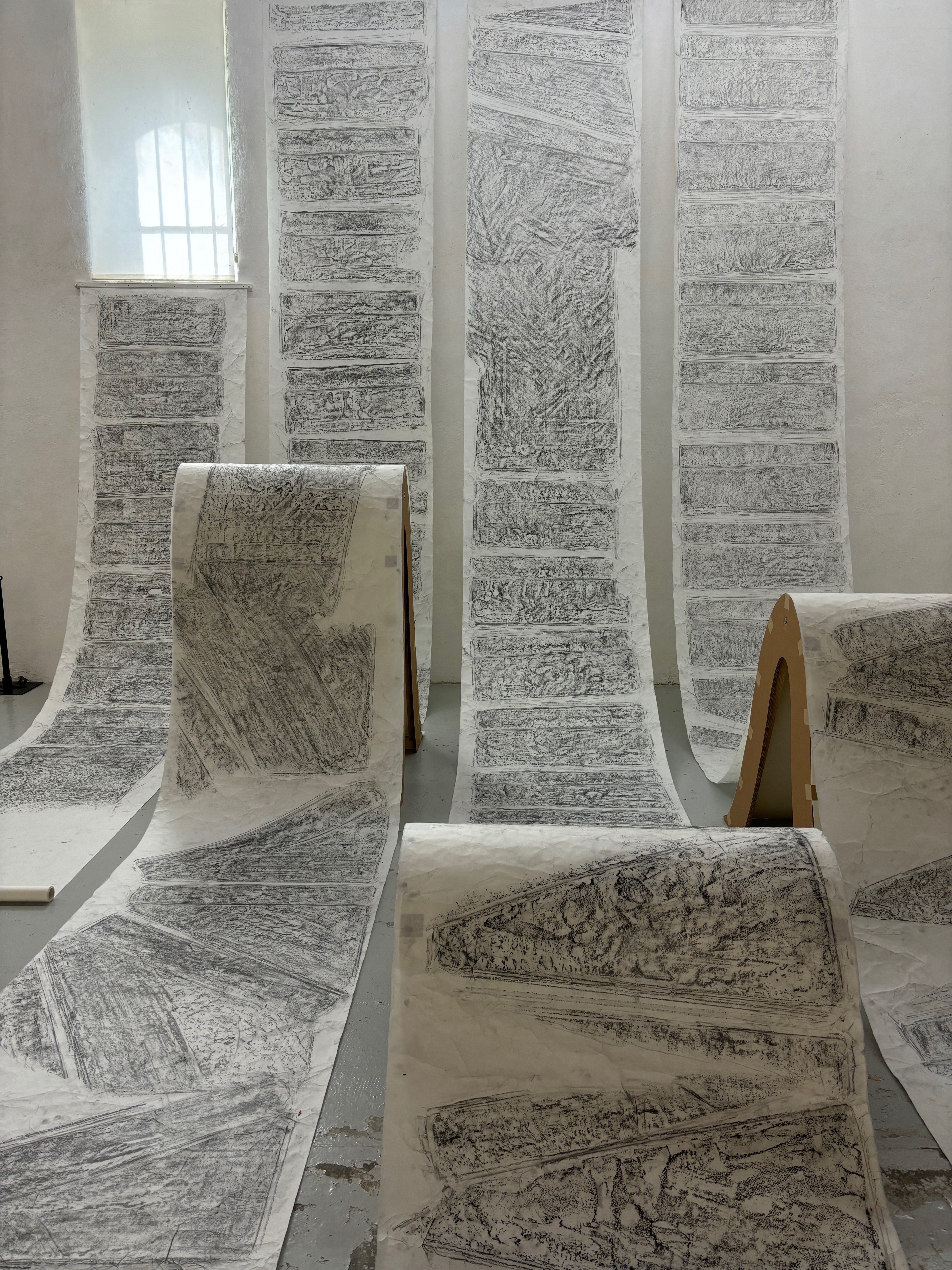 Hauser & Wirth Stairs Frottage – Installation view