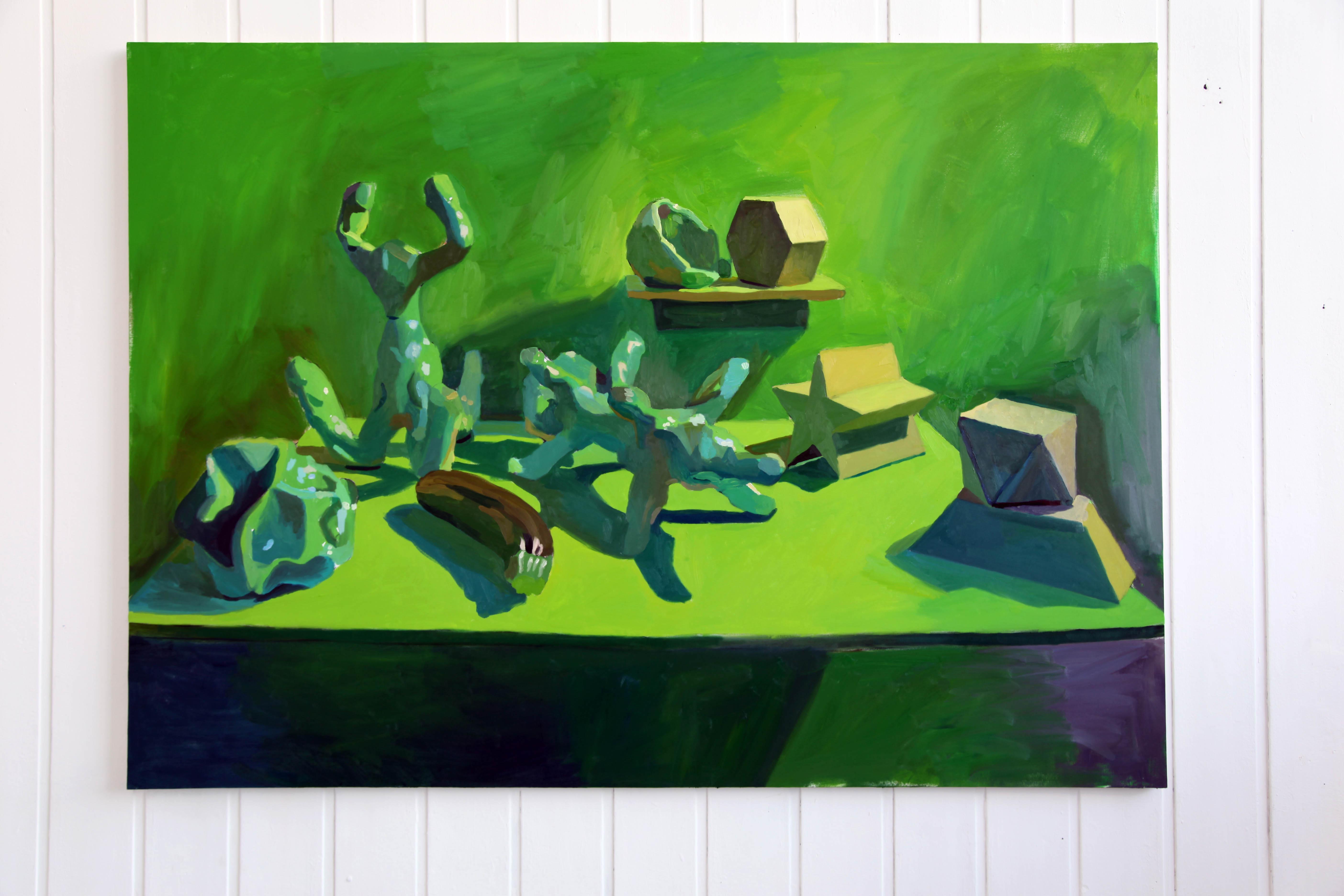 Green Courgette Painting