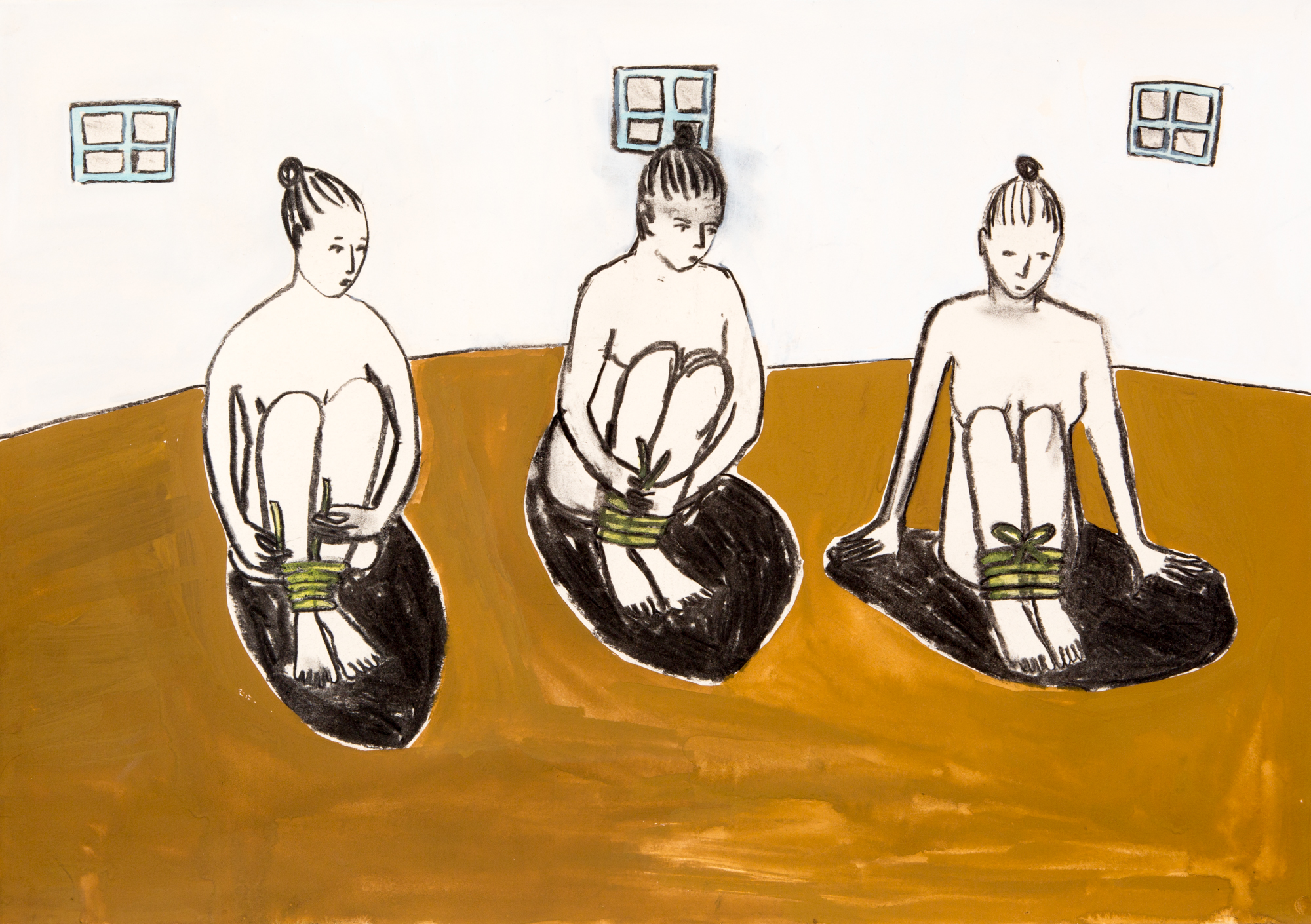 She Tied Her Feet Togther