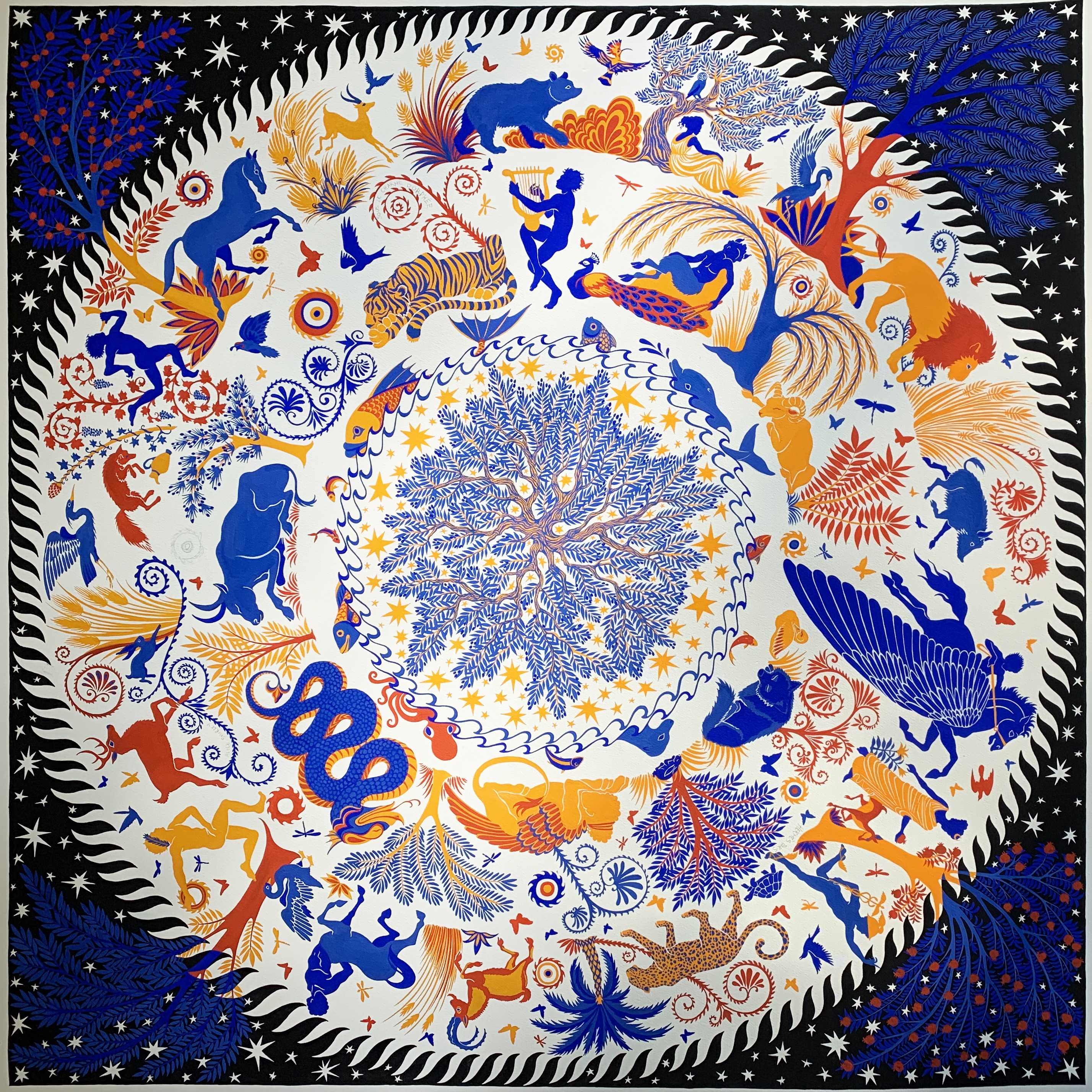 Sous Le Charme D'Orphée – for Hermès Paris silk carré A/W 2022 collection