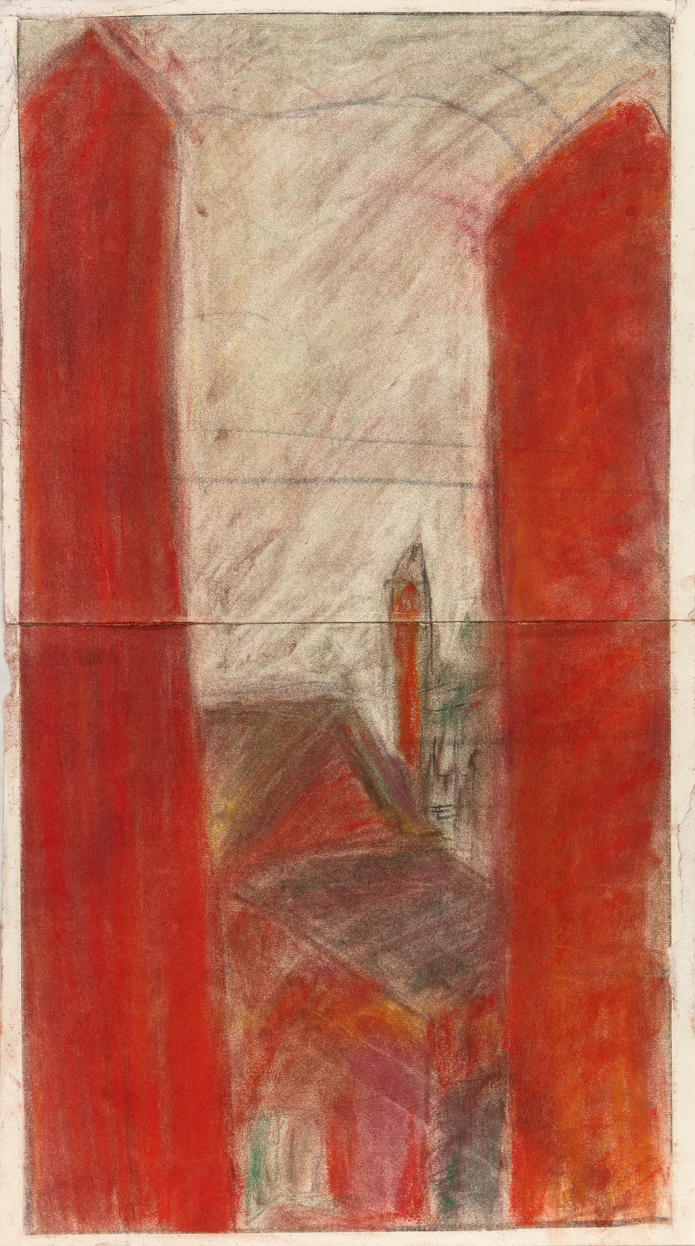 Between two red houses