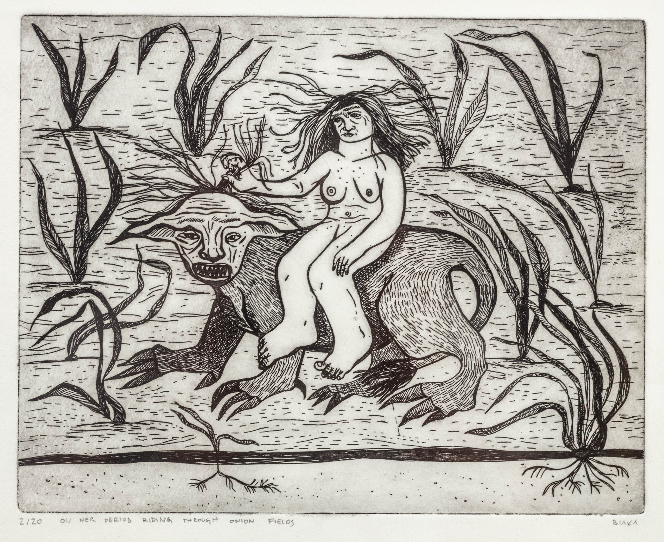 On Her Period Riding Through Onion Fields