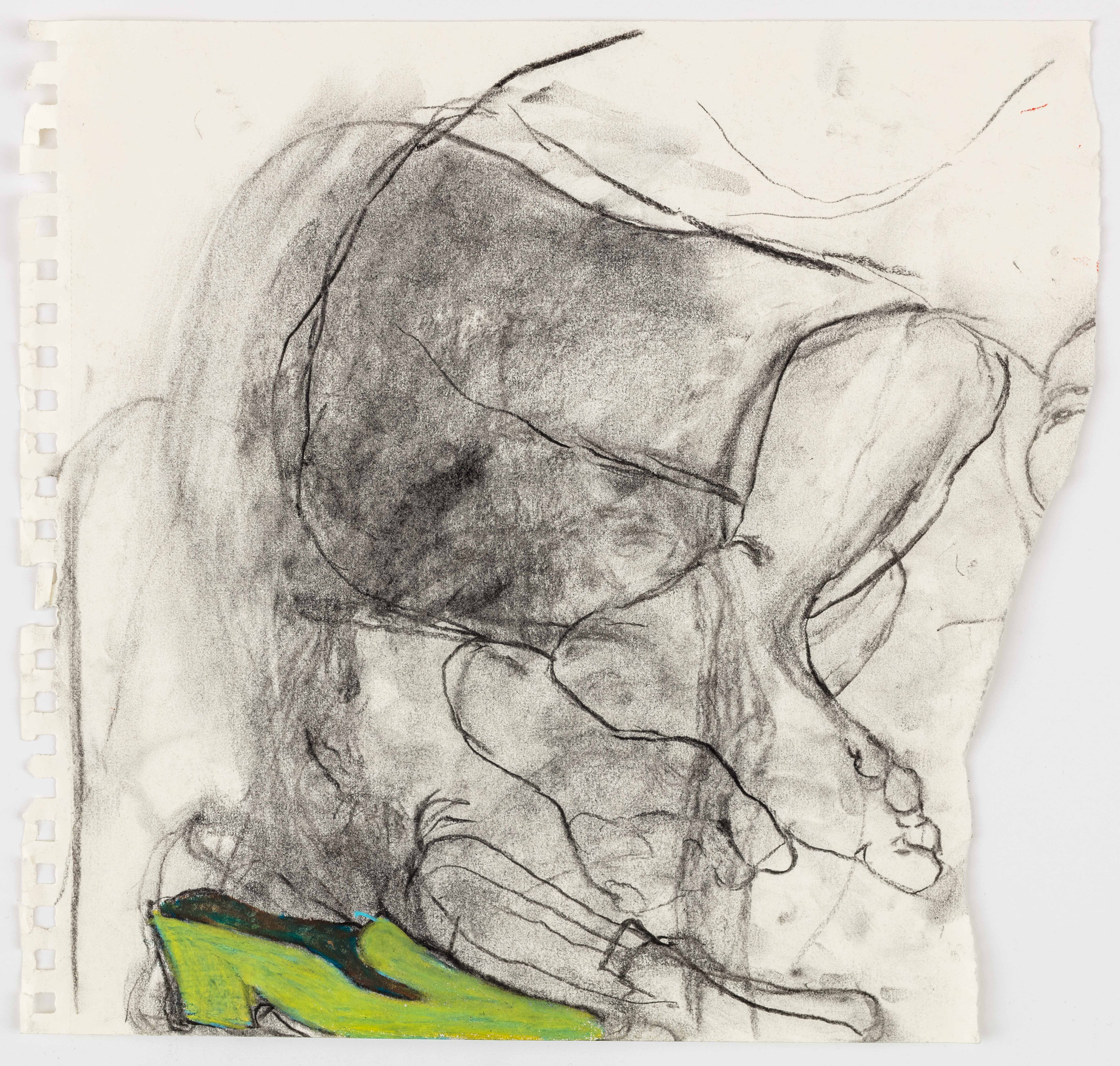 Study with legs and green shoe