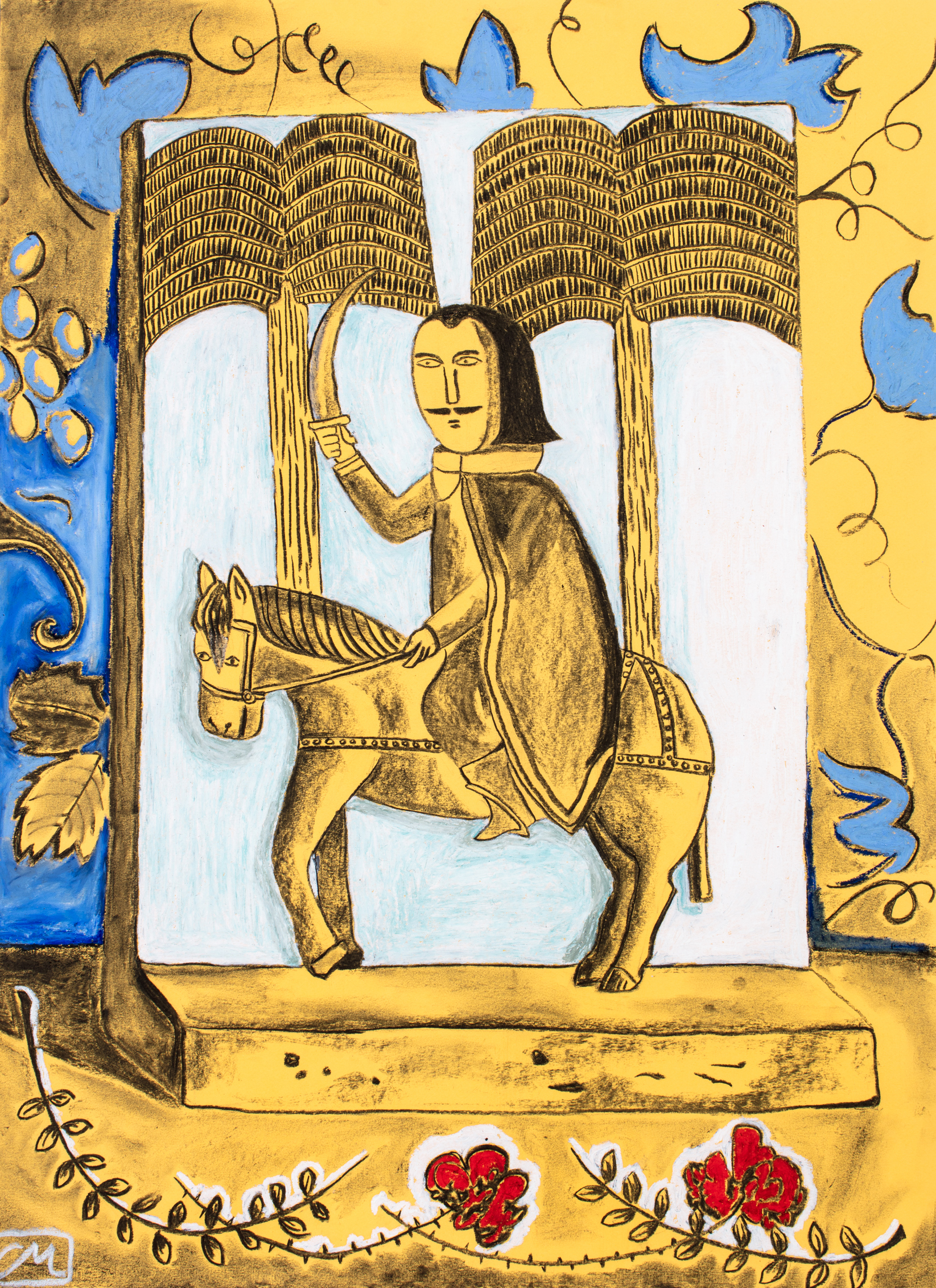 Lancelot with a Wreath of Roses