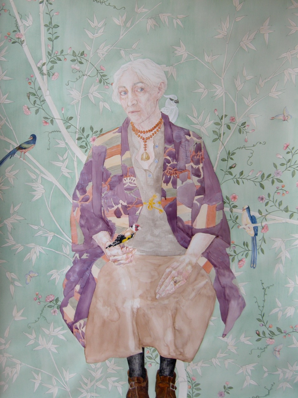 Mother with Goldfinch