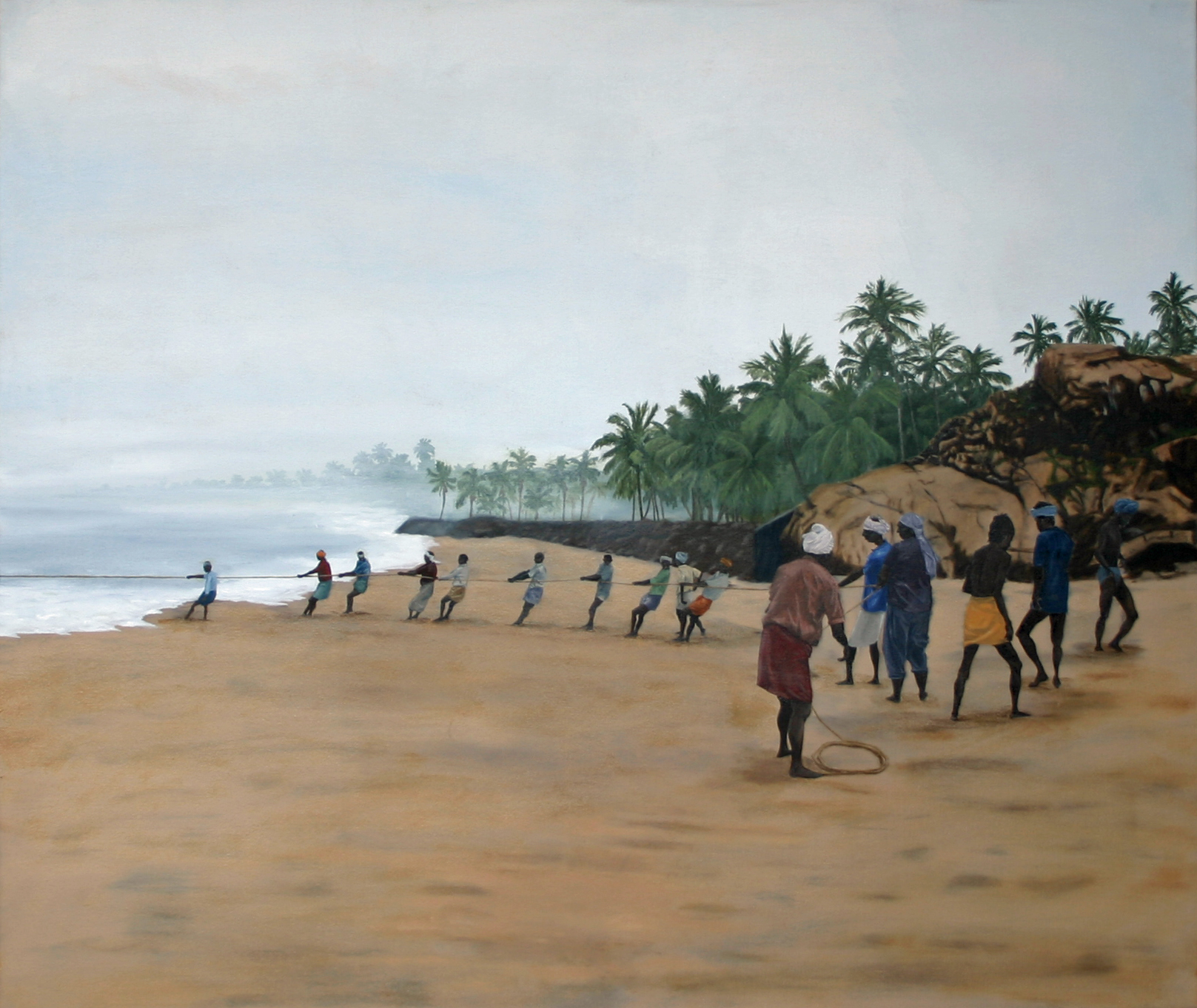 Fishermen on Varkala Beach
