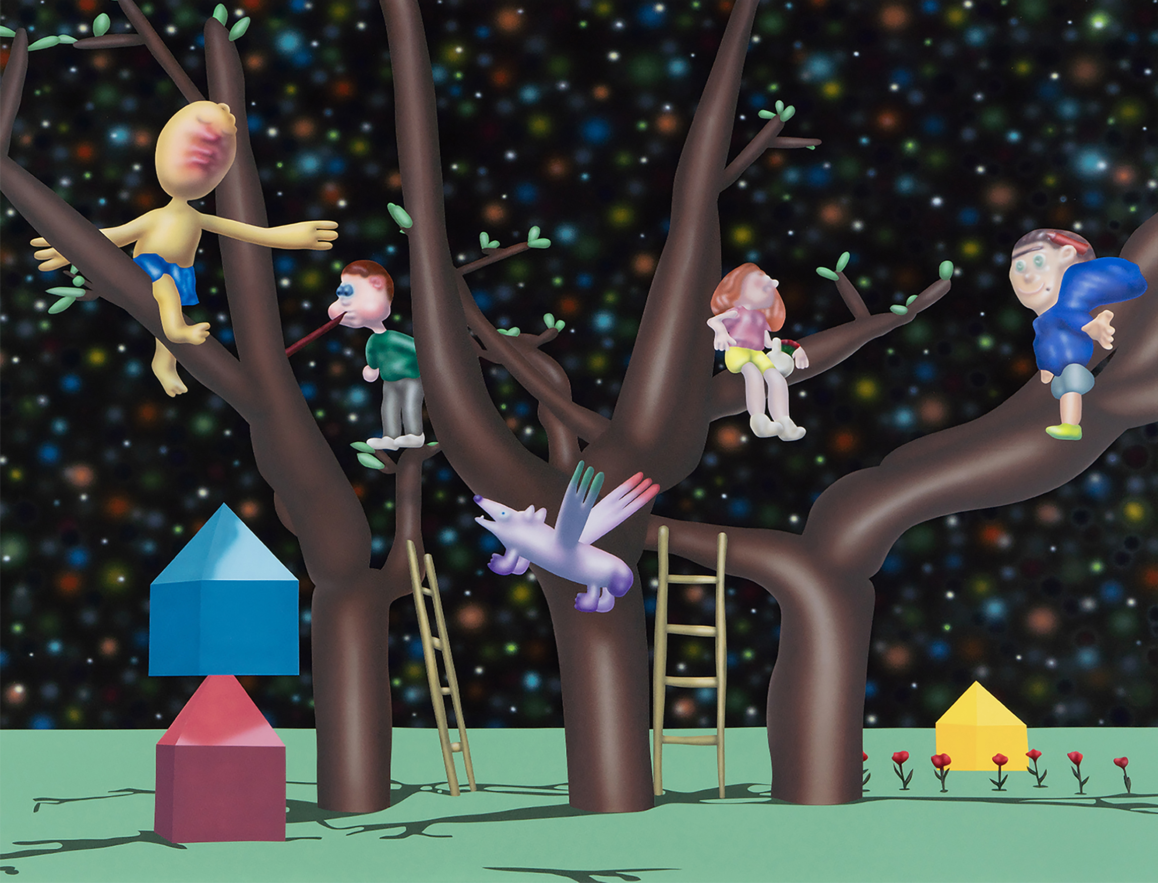 Piri the Dreamer and Flying Coyote in Good Company (at Night) #29