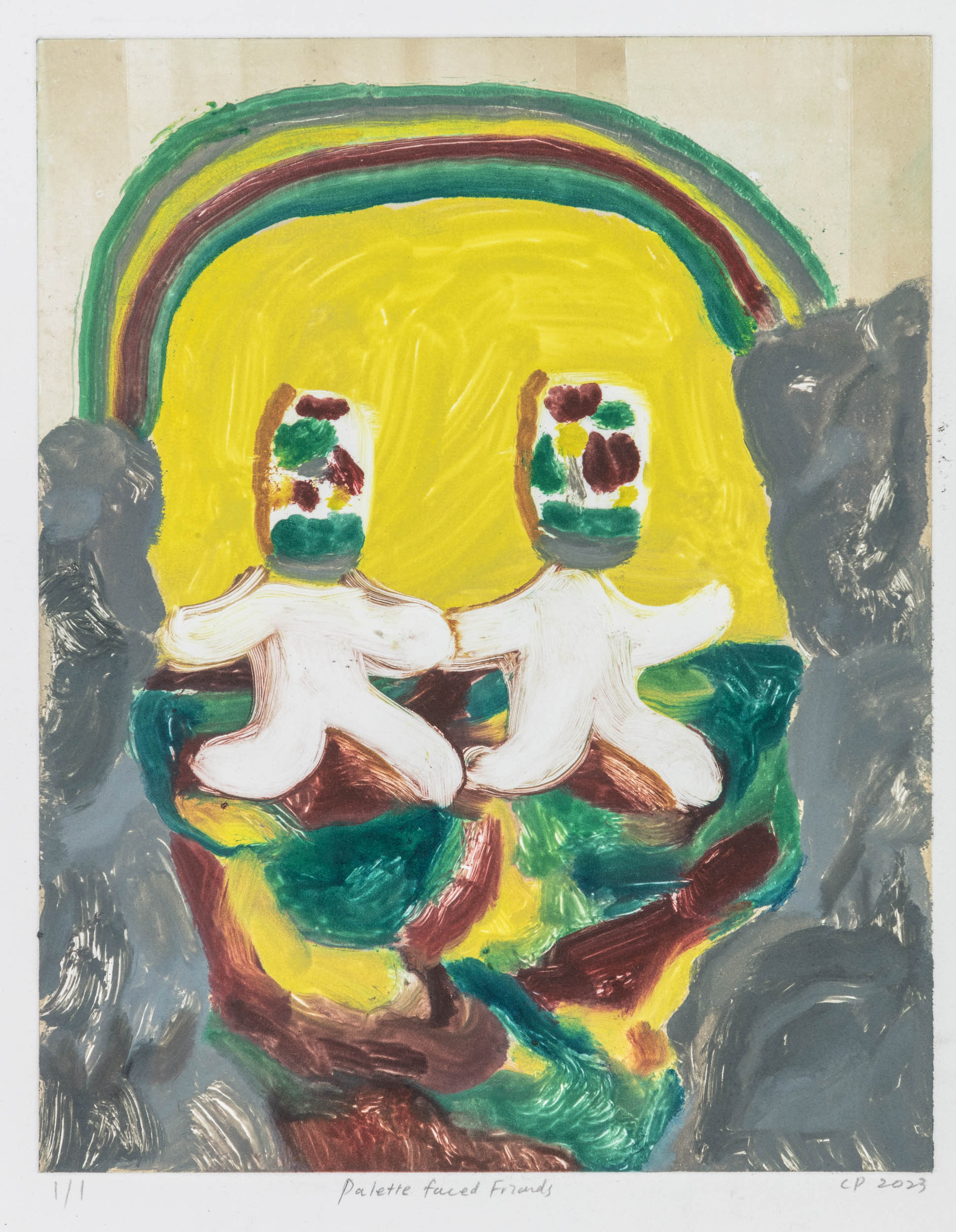 Two Pattern Headed Figures