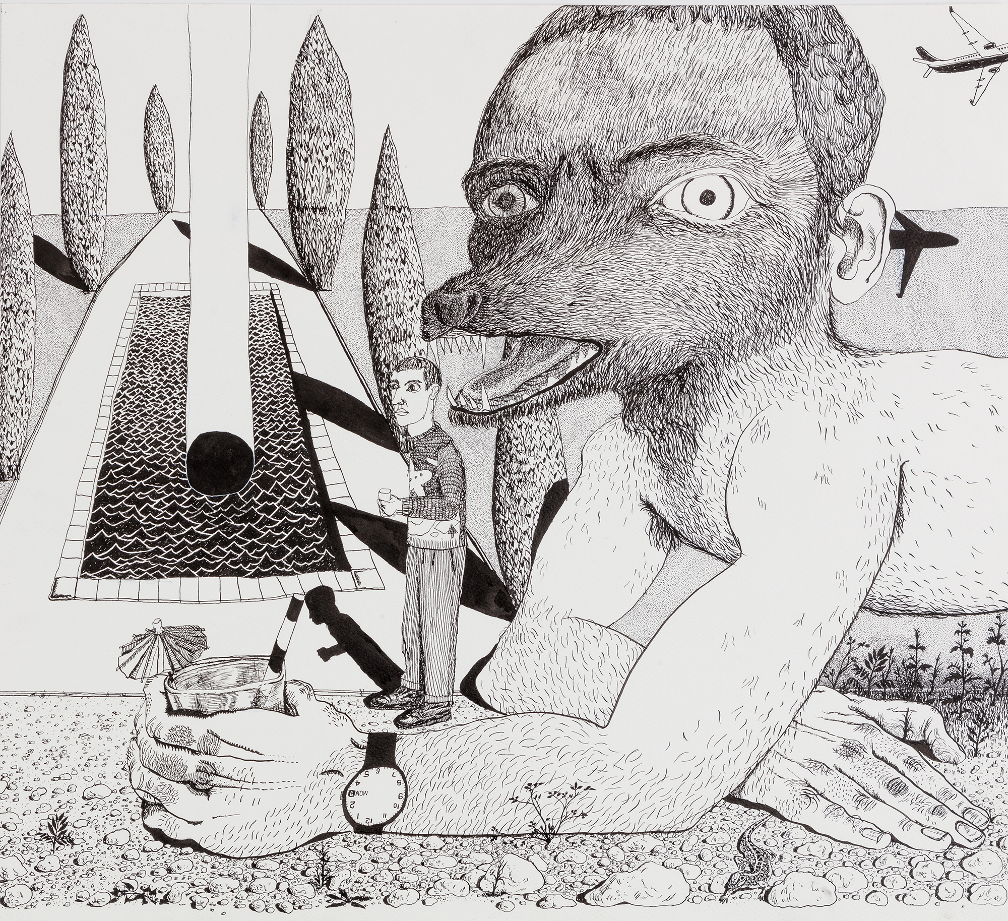 Dog Man At The Villa