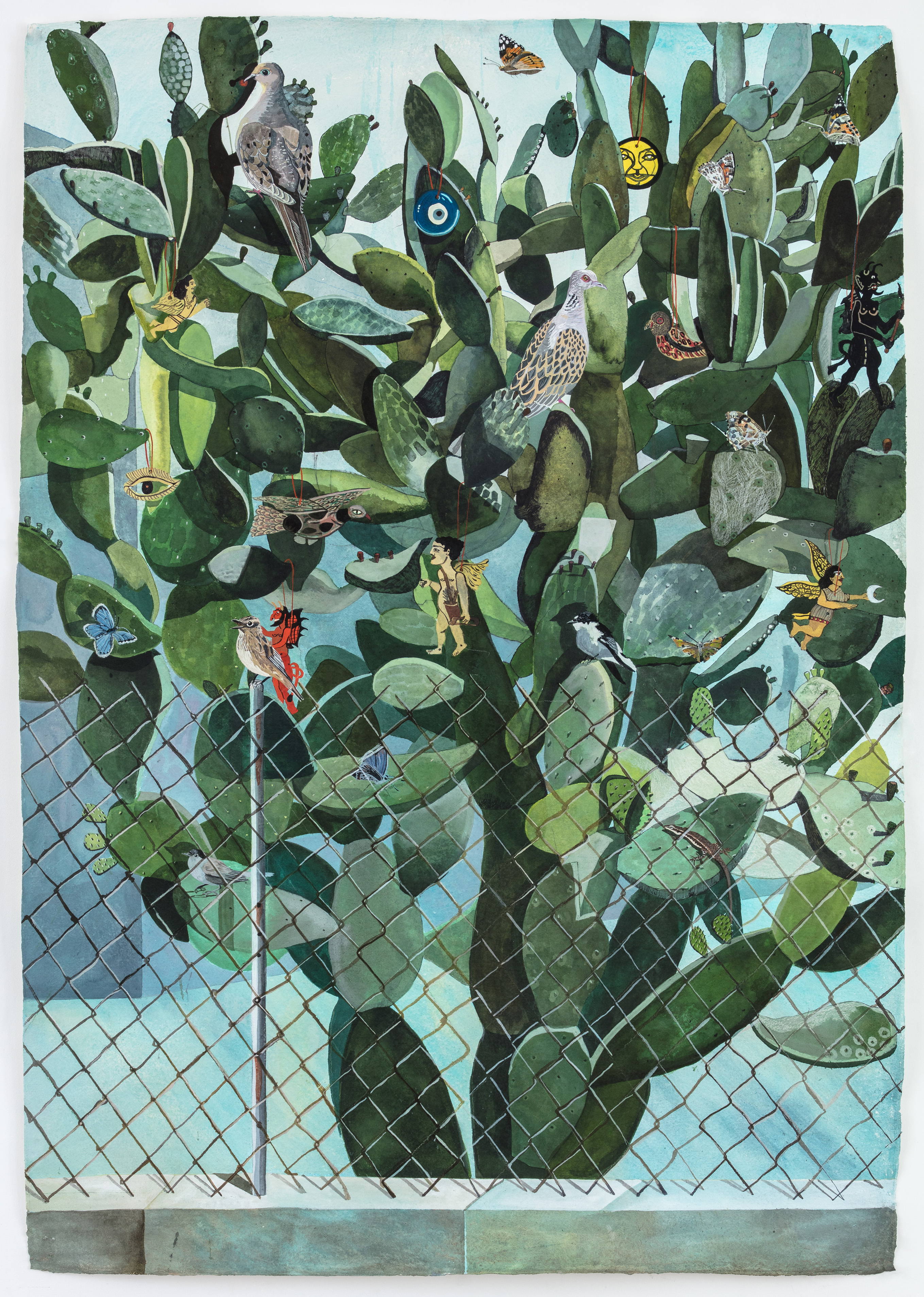 Prickly Pear with Votive Charms