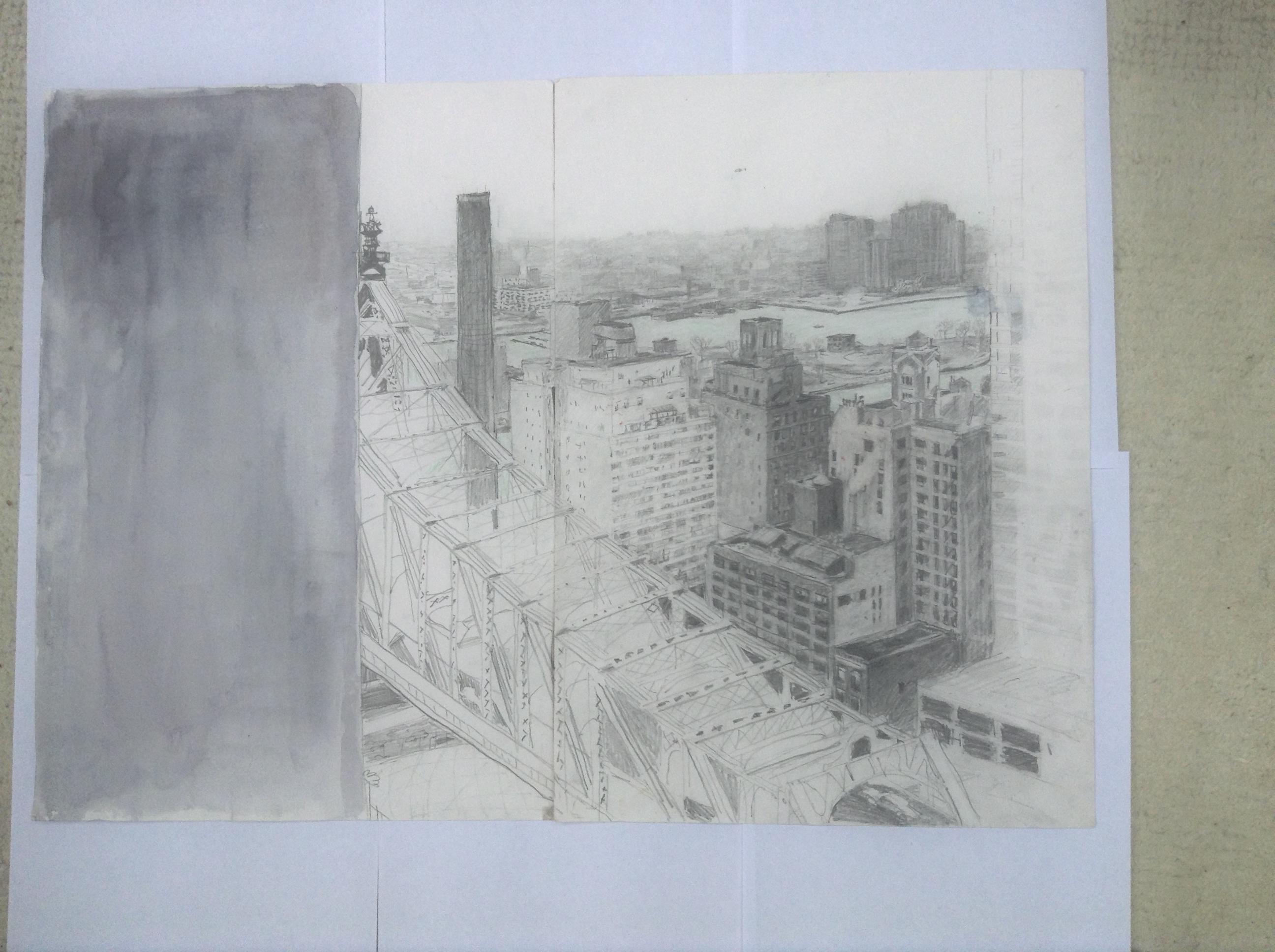 Sketch Queensboro Bridge, New York