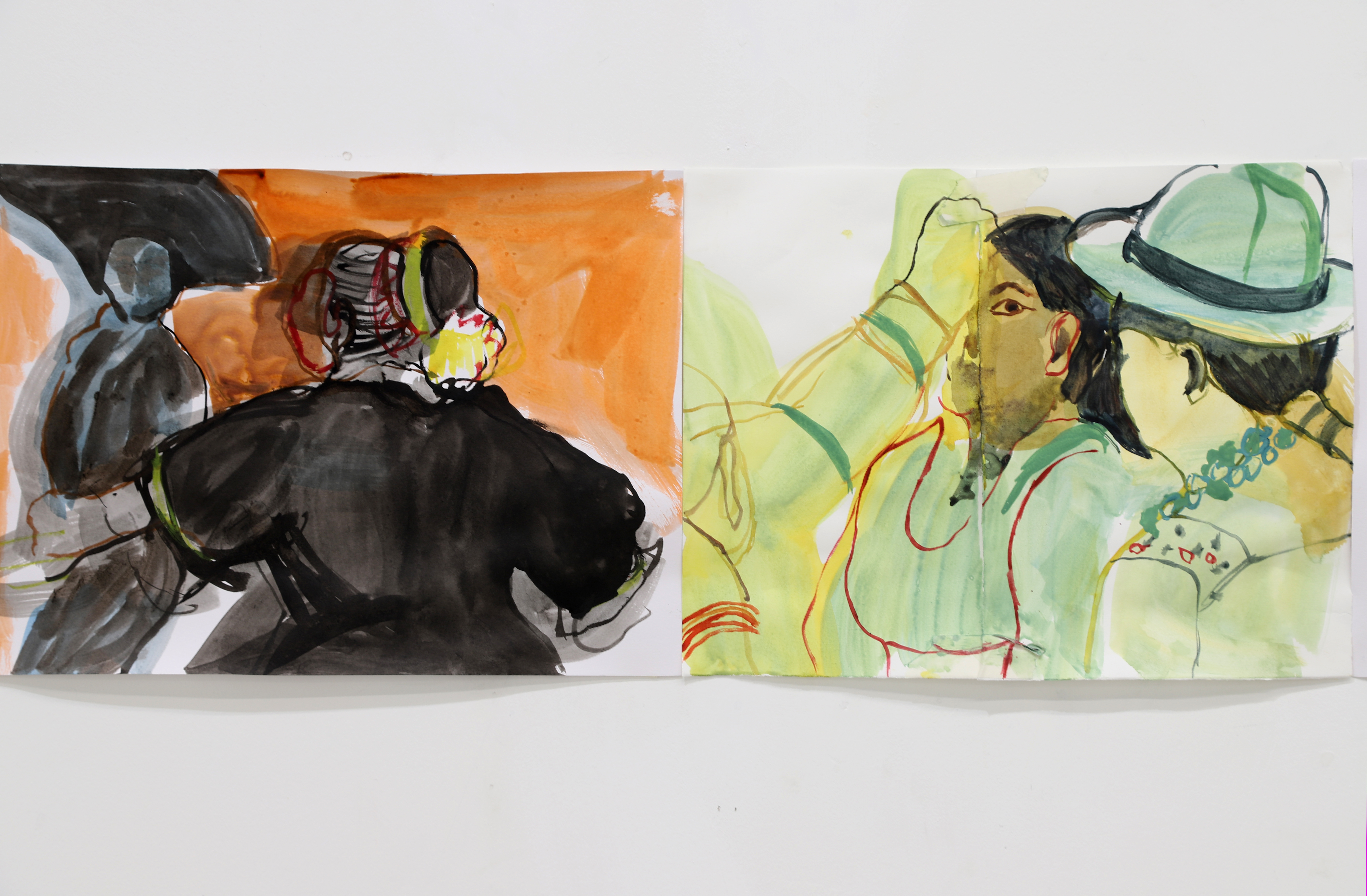 The encounter (drawing-installation, detail)