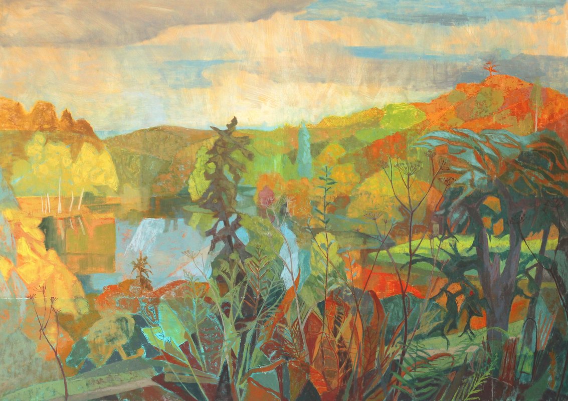 Tessa Coleman painting of an autumnal landscape Copyright Tessa Coleman