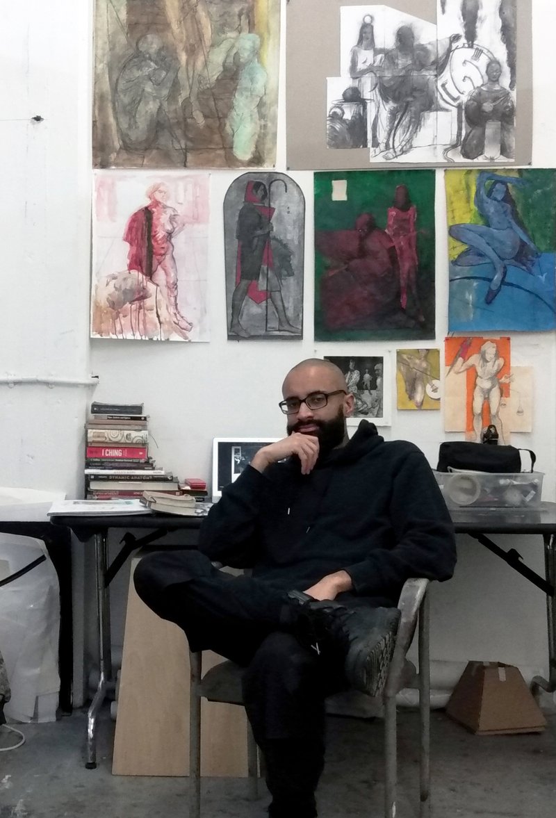 Dexter Phillips in his studio