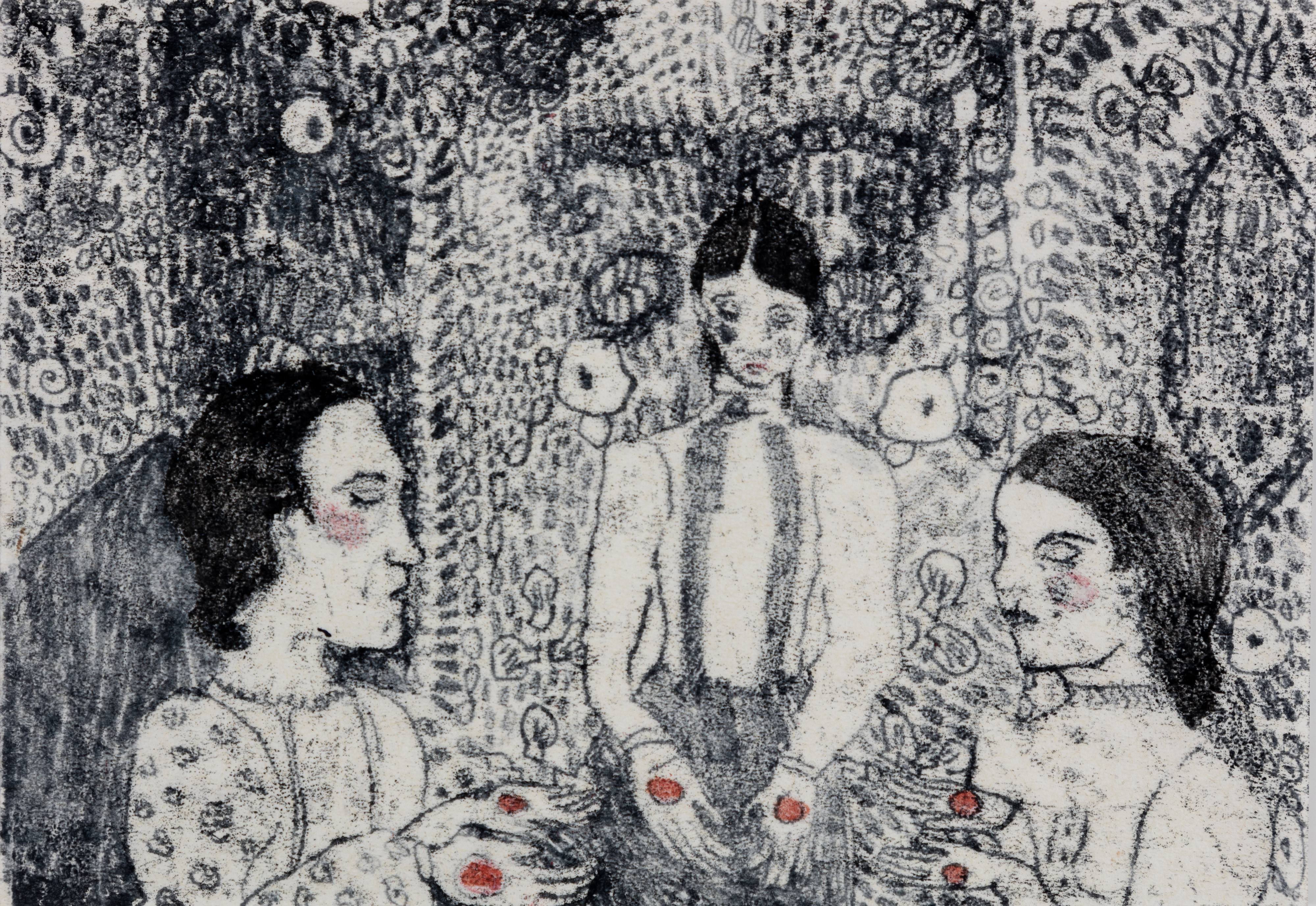 Portraits: Drawing and Monotype Image