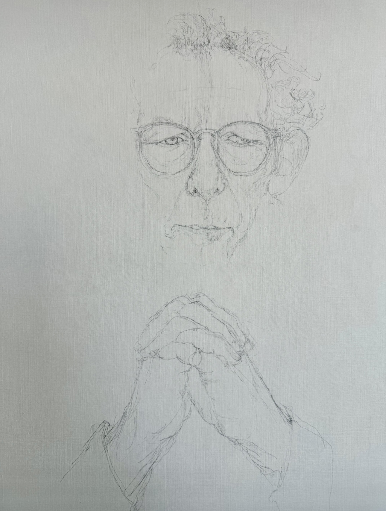 Artist seated