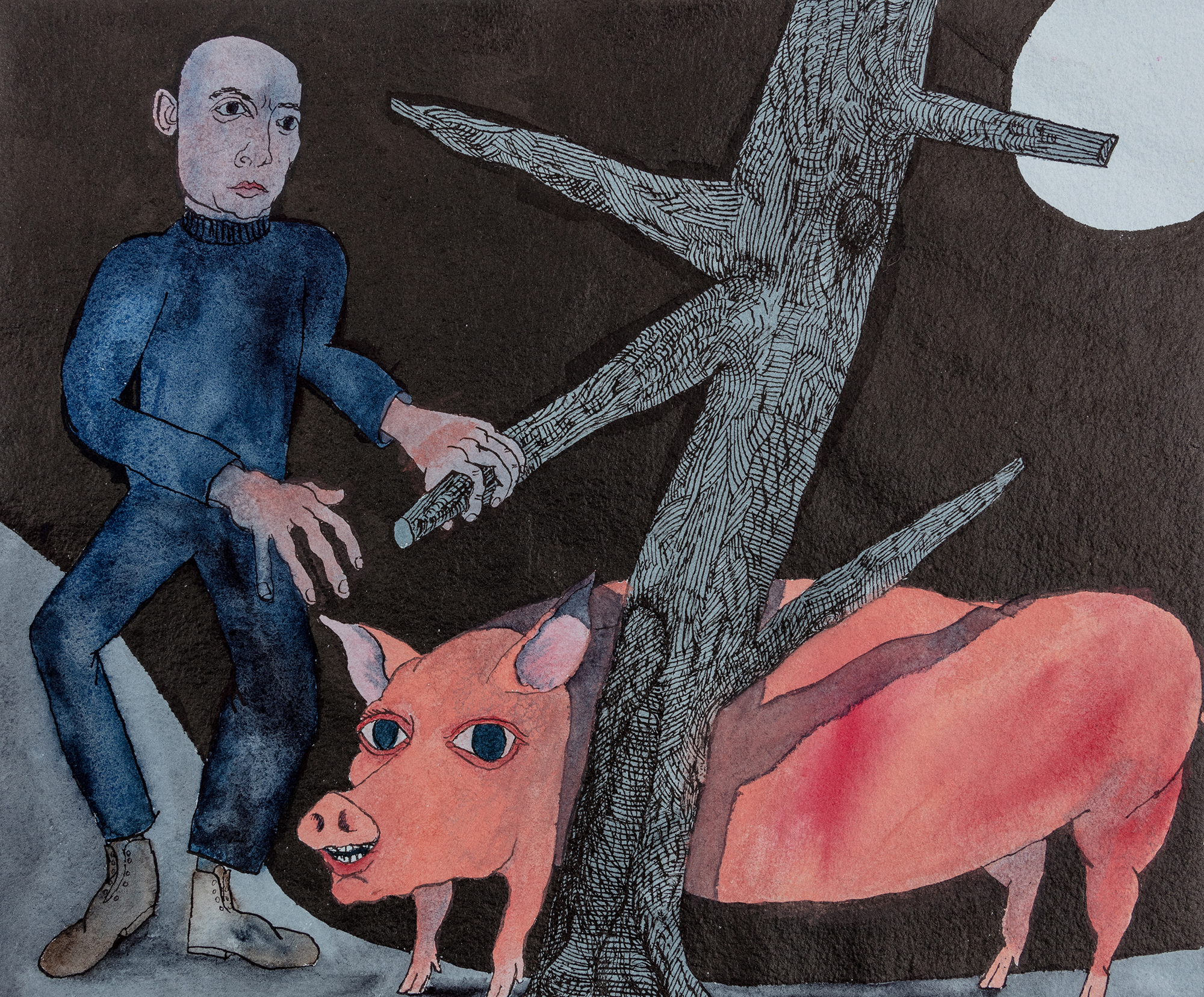 Pig At Night