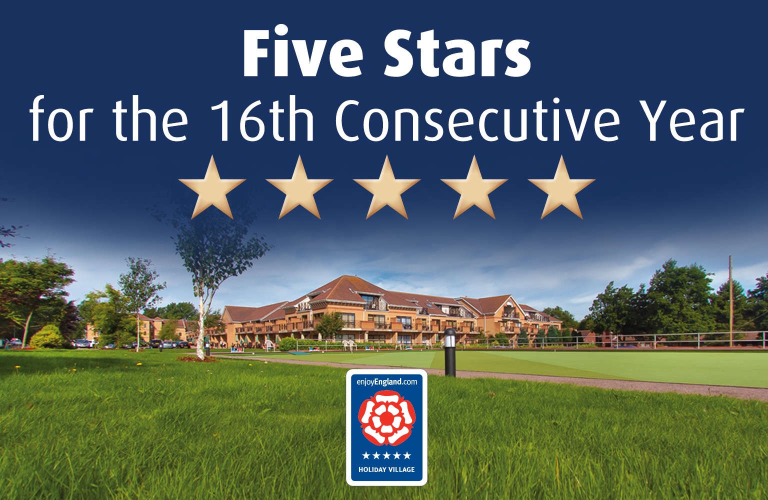 VisitEngland 5-star Quality for 16 years running