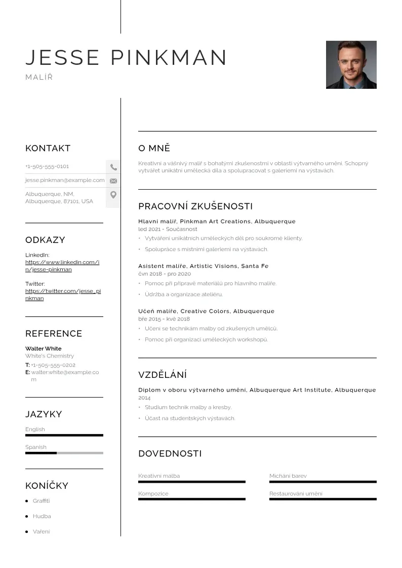 Vienkārša Malir zivotopis CV piemērs