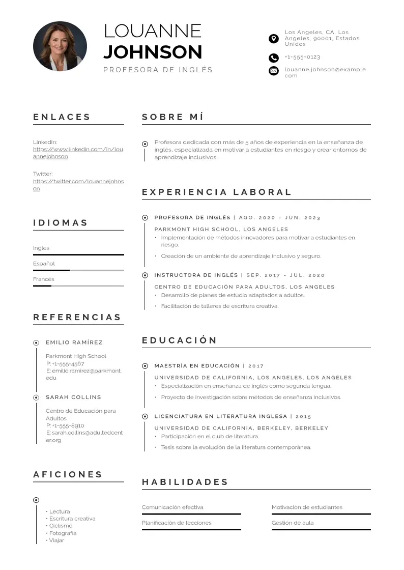two column curriculum-europeo resume example