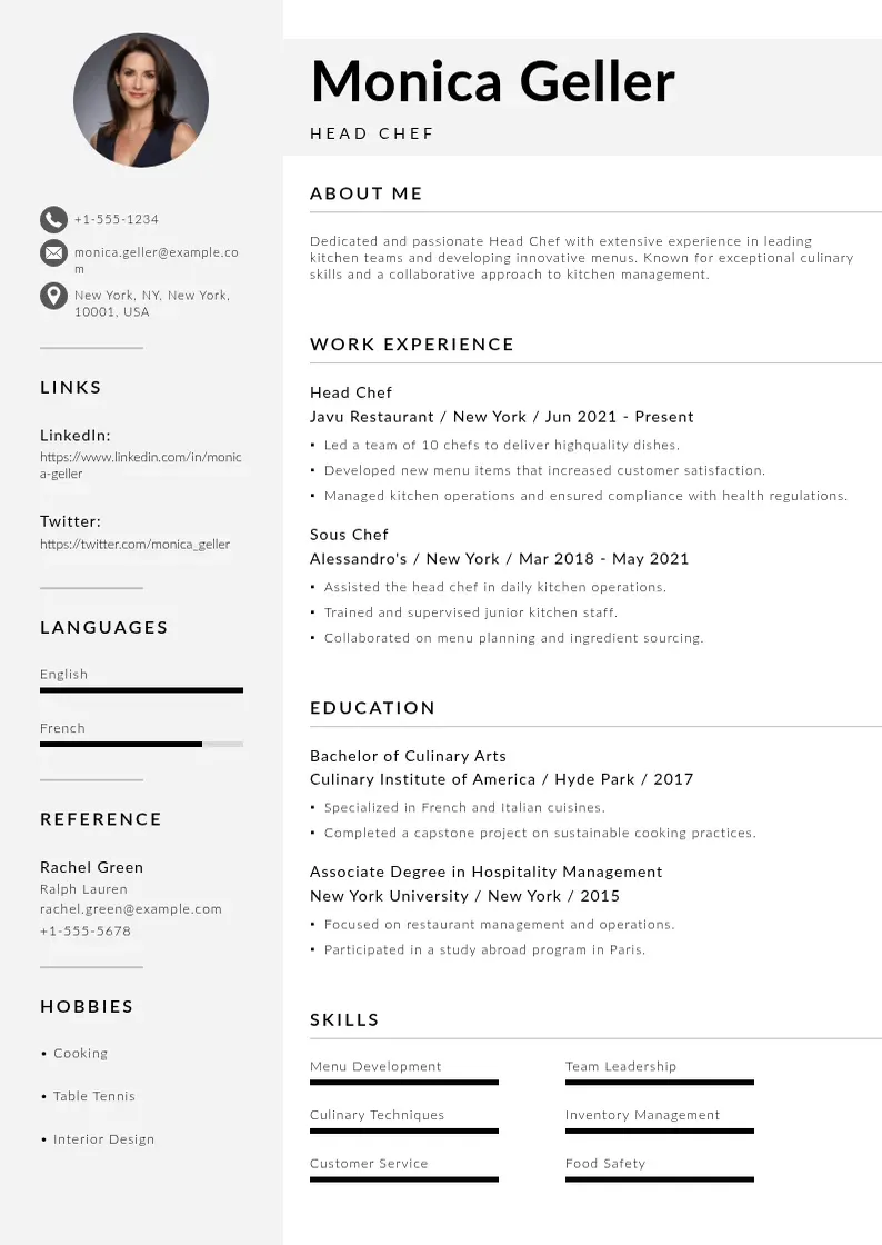 modern Team player synonym resume template
