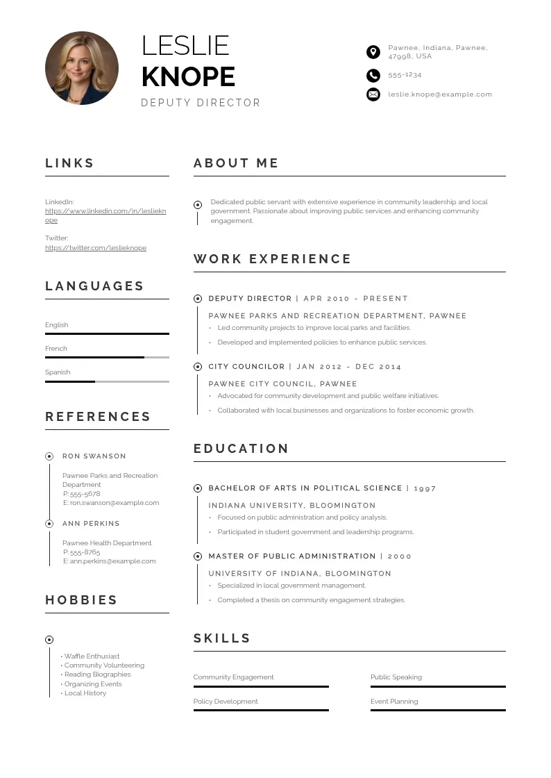 Profesionāla Andorra zivotopis CV veidne