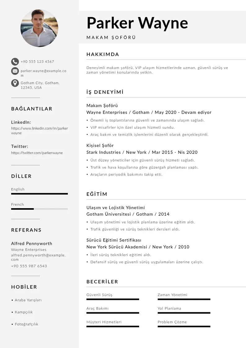 Mūsdienīga Makam soforu si CV veidne