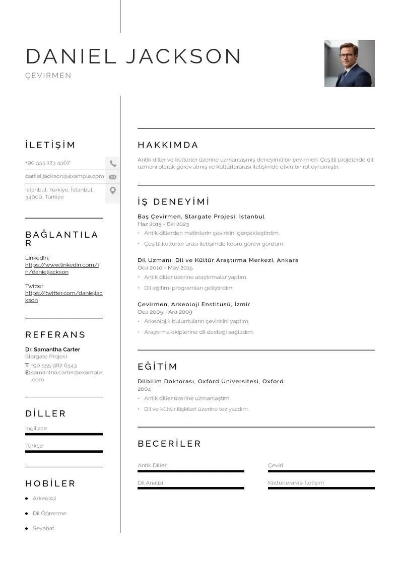 Vienkārša Cevirmen CV piemērs