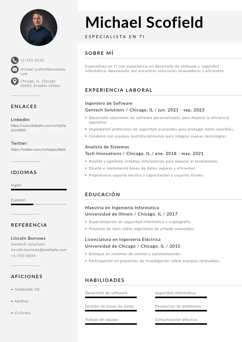 two column cv-especialista-en-ti resume example