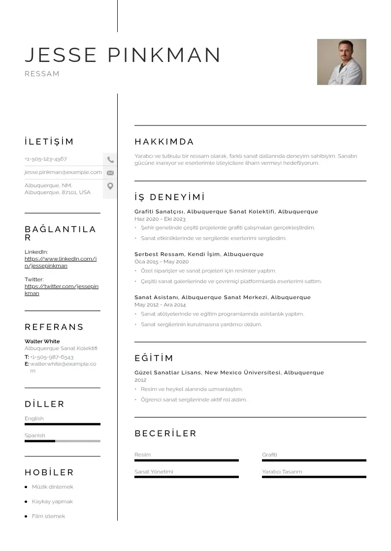 Vienkārša Ressam  CV piemērs