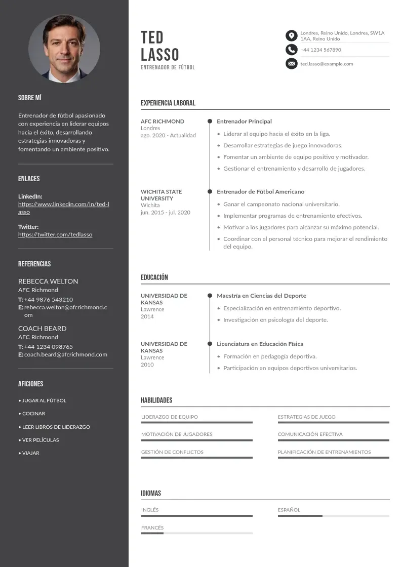 two column curriculum-deportivo resume example