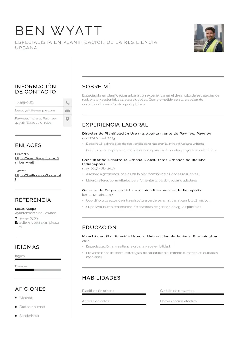 two column especialista-en-planificacion-de-la-resiliencia-urbana resume example