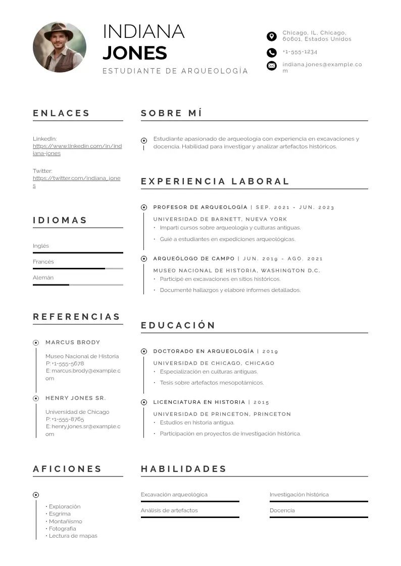 two column del-estudiante resume example