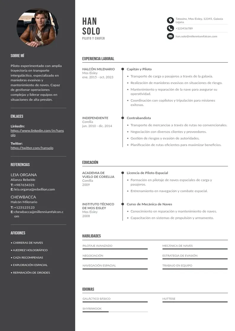 two column curriculum-vitae-de-chofer-transporte resume example
