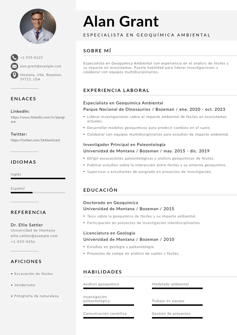 two column especialista-en-geoquimica-ambiental resume example
