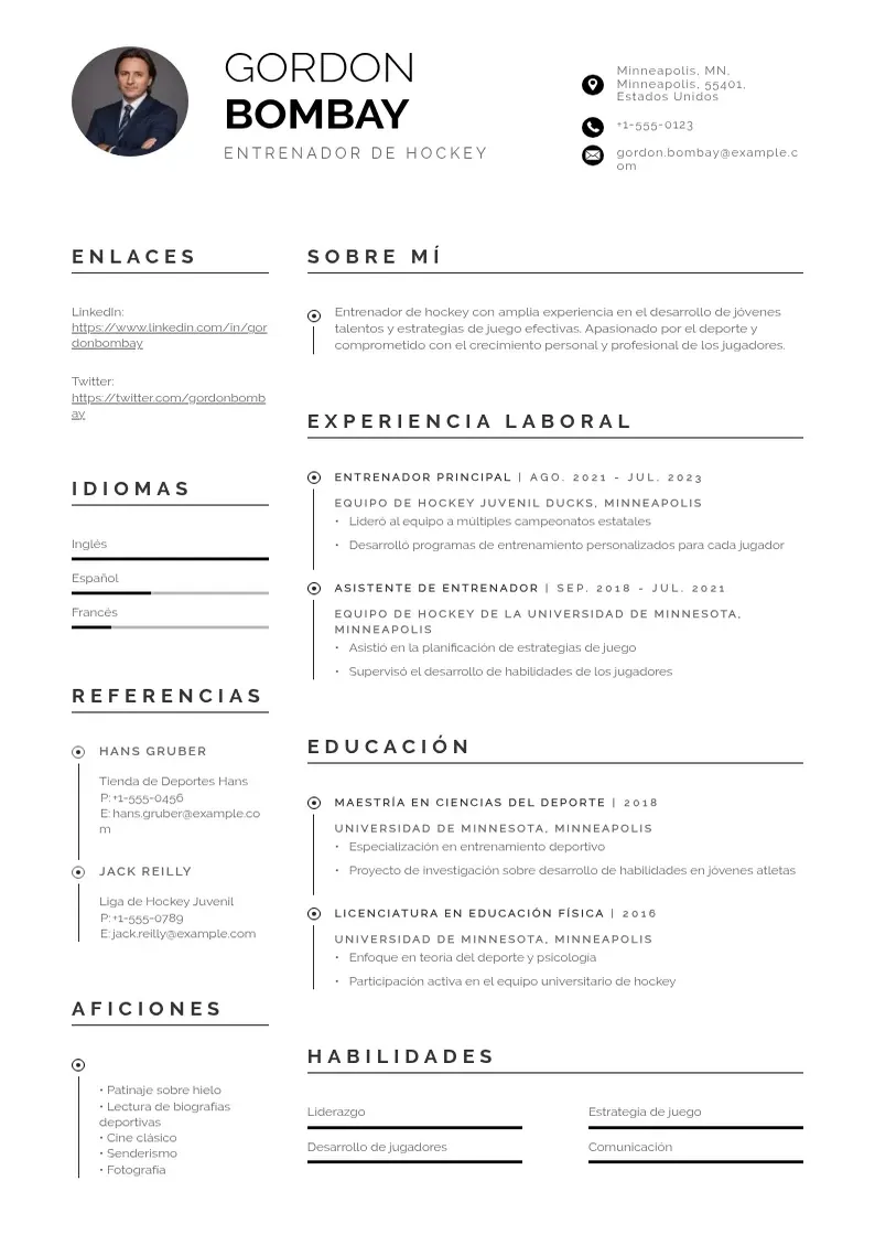 two column curriculum-deportivo resume example