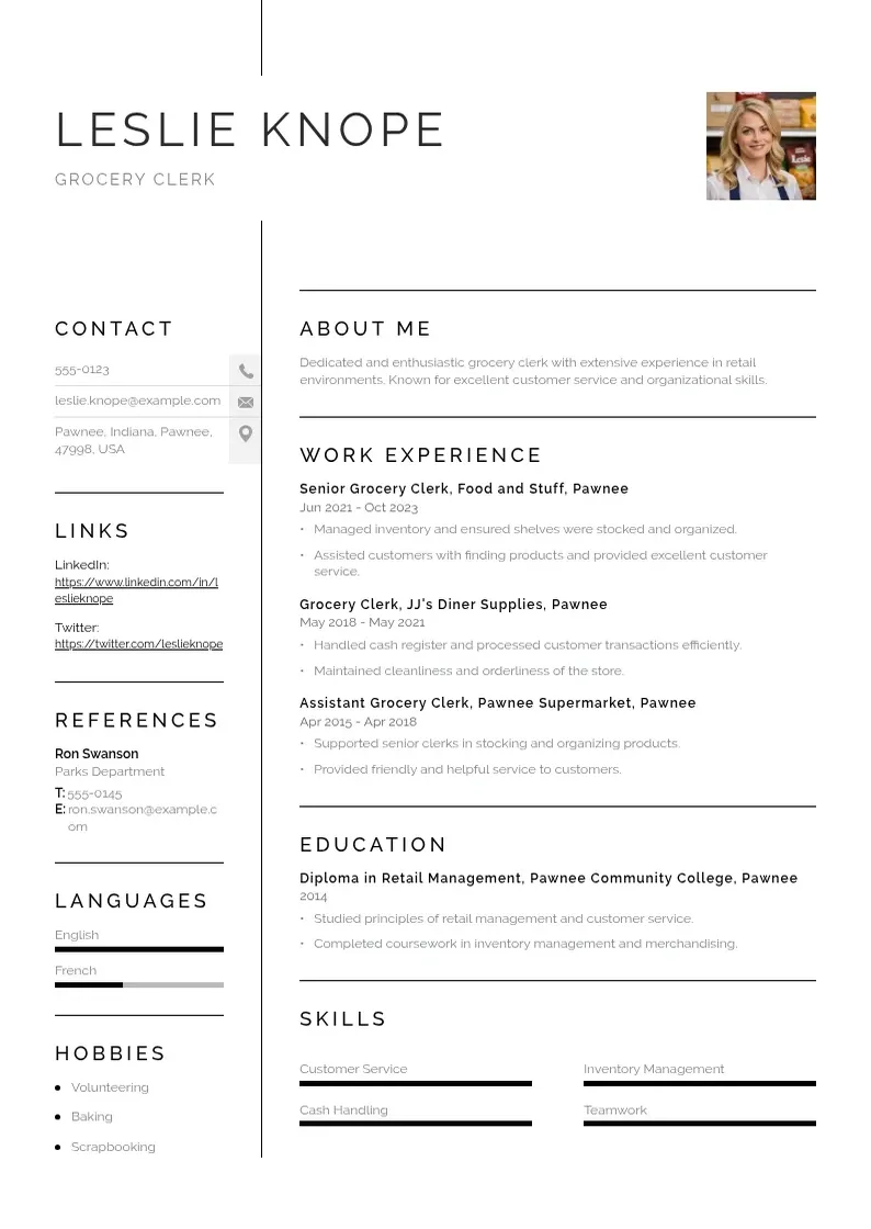 simple 6 grocery clerk resumes resume example