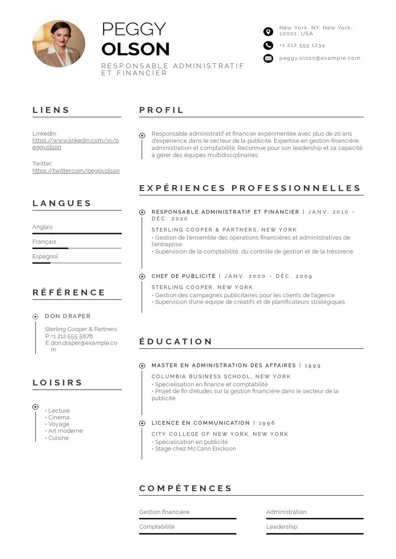 CV Responsable Administratif Et Financier Exemple De CV Et Conseils CV Responsable Administratif Et Financier Exemple De CV Et Conseils