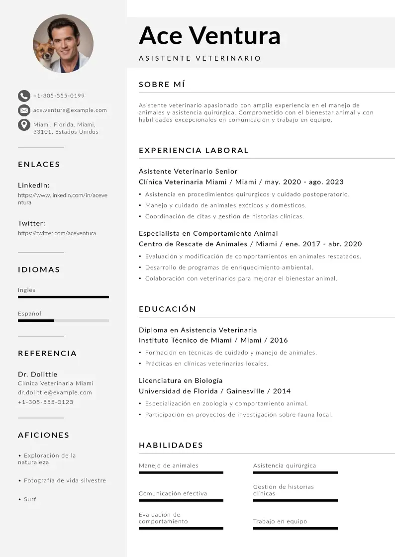 two column cv-asistente-veterinario-2 resume example