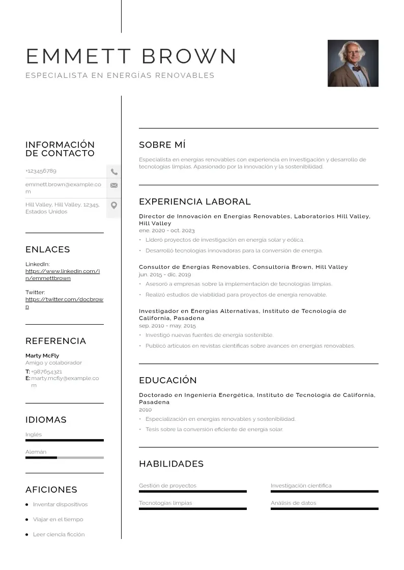 two column especialista-en-energias-renovables resume example
